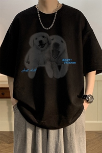 麂皮绒短袖t恤男大码半袖男 JD82455-P25图片
