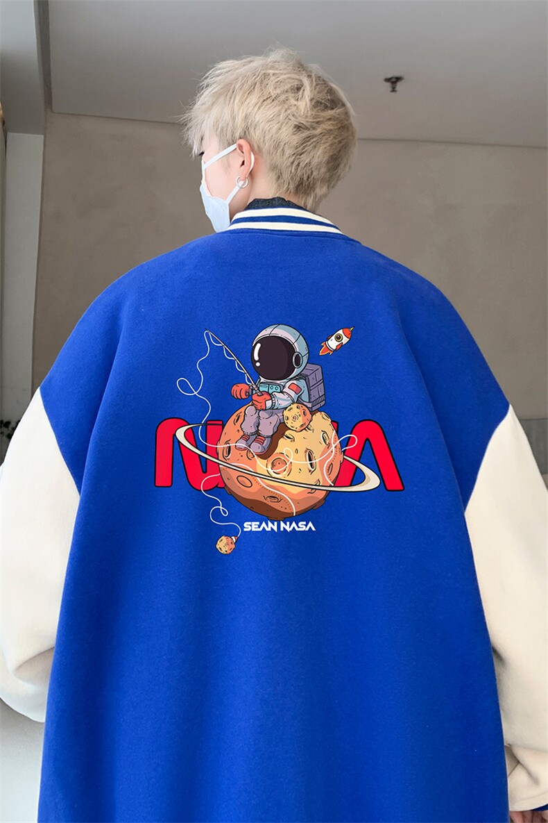 摇粒绒棒球服男大码开衫卫衣男夹克BF86287-P65,男装夹克,电商A040