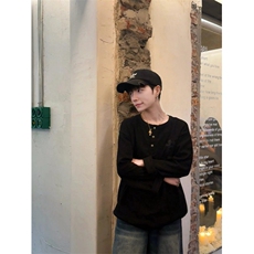 美式高街十字架华夫格卫衣男宽松cleanfit针织衫上衣W670，男装针织衫/毛衣，星座1116A（原606A-3）