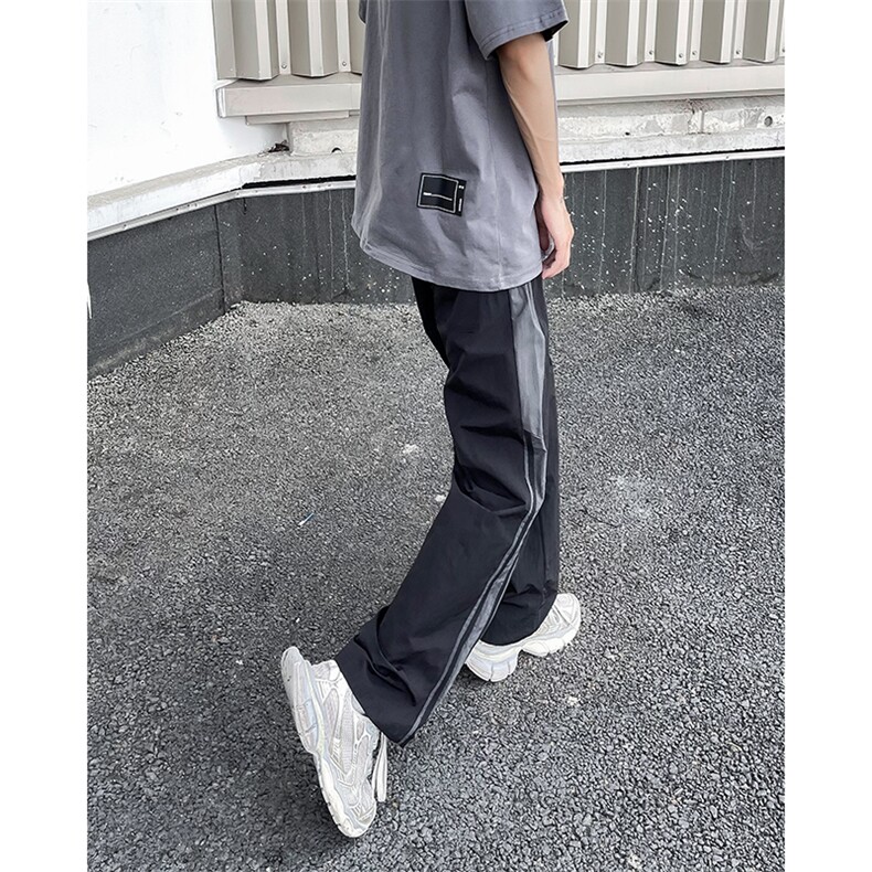 夏季薄款户外速干条纹休闲裤男士宽松直筒百搭运动裤,男装休闲裤,星座410-7