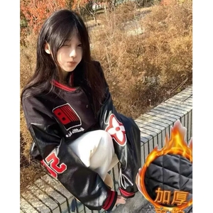 时尚流行百搭简约文艺日系ins潮流原宿慵懒气质新款夹克 JA224图片