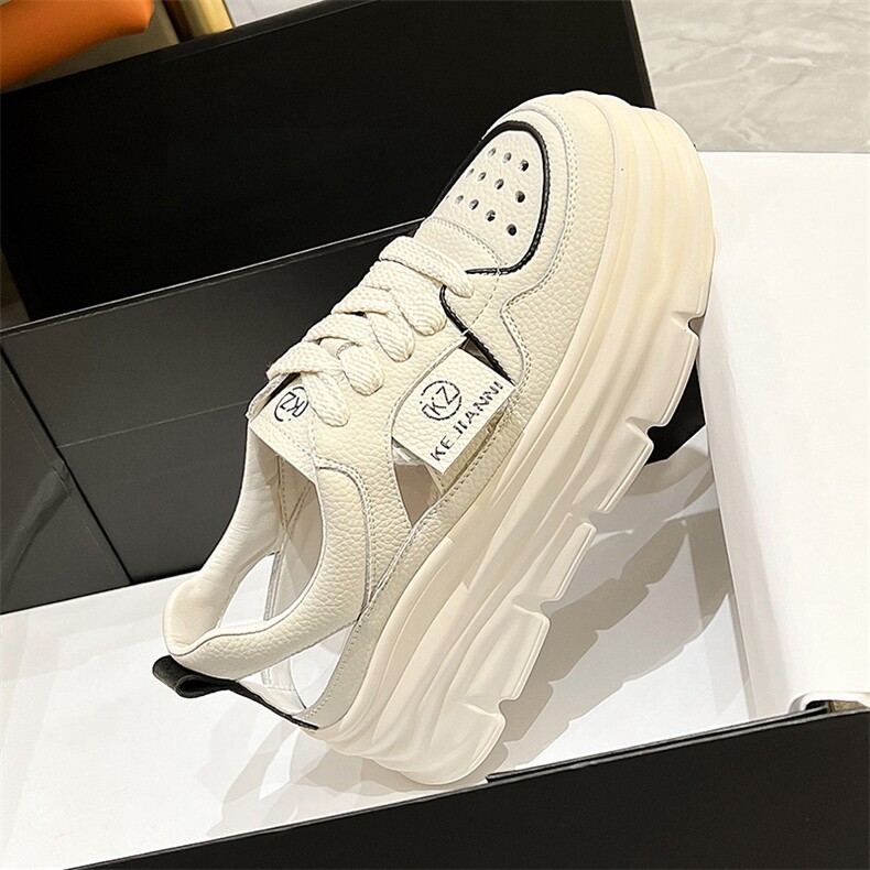 包头凉鞋女夏季2024年新款松糕厚底罗马小白鞋时尚百搭镂空洞洞鞋，女鞋凉鞋，电商A223