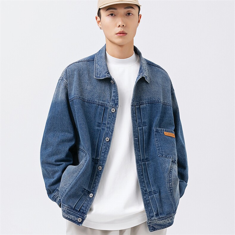 外27-2GANYOU日系水洗做旧渐变牛仔夹克JK22-P135图片