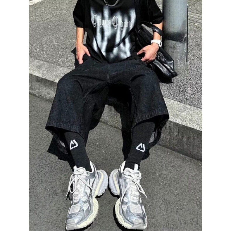 05夏季美式高街复古宽松直筒多口袋工装五分裤-NZ308-网络图,男装牛仔裤,星座1002-2