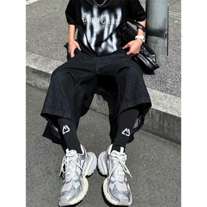 05夏季美式高街复古宽松直筒多口袋工装五分裤-NZ308-网络图图片