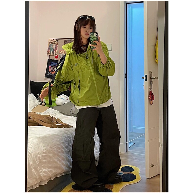 感薄款冲锋衣外套女夏季小众宽松防晒衣潮W179网络图,男装防晒衣,星座1116A（原606A-3）