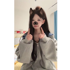 5334-P52原版做工（纯棉华棉复合）休闲宽松卫衣外套薄款，女装卫衣/绒衫，星座617A-2