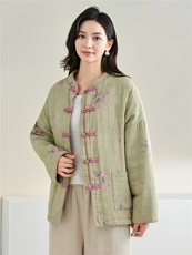2025冬装新款修身保暖时尚菱形格连帽个性女士棉服外套，女装棉衣/棉服，江忆布依