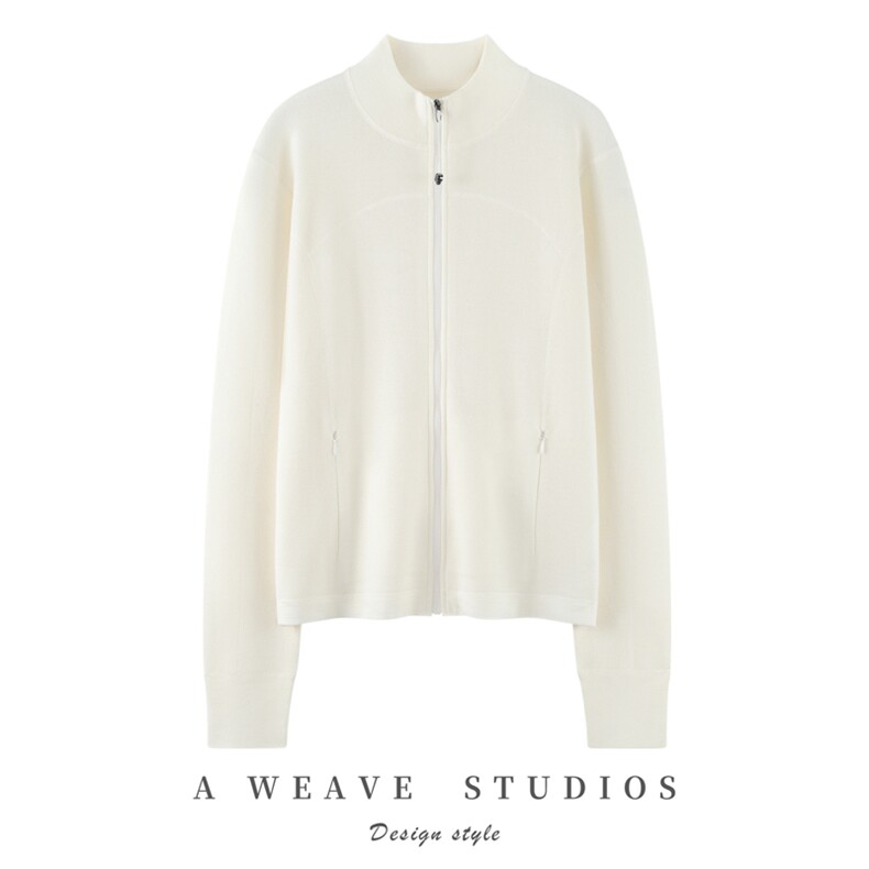 2025年秋季时尚百搭通勤简约休闲开衫，女装羊毛衫，英皇羊绒