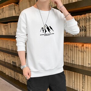 跑量卫衣男22秋季打底上衣潮流韩版宽松T恤时尚百搭长袖W168,秋冬穿搭女孩2021高级感图片