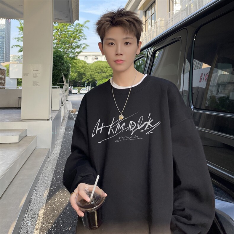 已注册/华棉外景秋冬新款创意宽松圆领卫衣男WY00711/P35加绒P45,男装卫衣,电商B316
