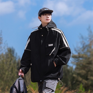 春季新款现货中性风三防冲锋衣宽松夹克男外套DSA157B-JK177-P85图片