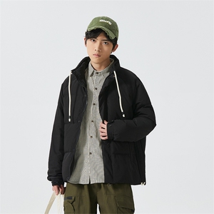 新标90%白鸭绒简约立领抽绳外套纯色加厚羽绒服ESY0205-P210图片