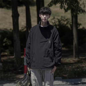 W680-P75 控98 聚酯纤维 斜拉链防水冲锋衣男夹克外套图片