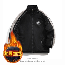 2025麂皮加绒棉衣棉服雪山印花面包服立领棉袄外套1619H-P90，男装棉衣，星座207