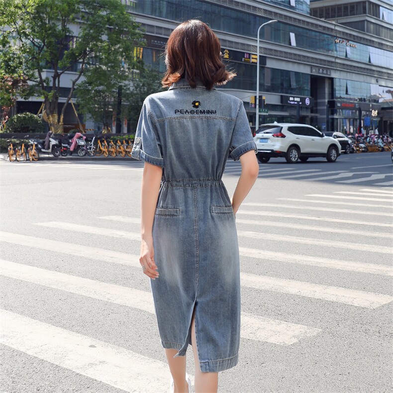 连衣裙时尚潮流舒适短袖2021年夏季中长款休闲优雅,女装连衣裙,钱塘布衣