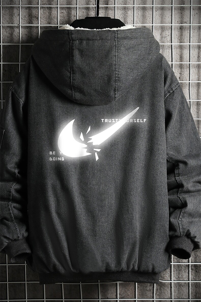 NM53111-P140牛仔外套男大码加厚加绒棉衣男羊羔毛棉服男,男装棉衣,电商A040A