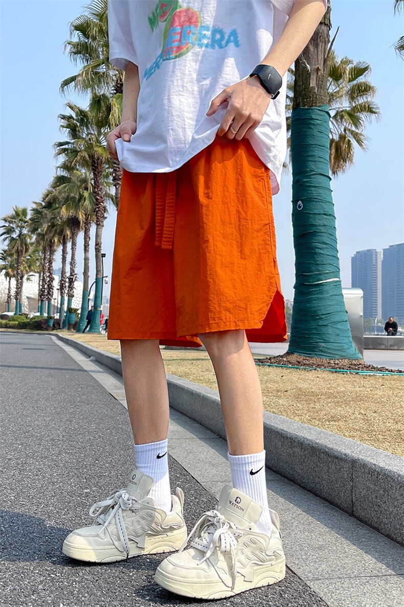 8XL-M特大码短裤男多巴胺冰丝裤户外速干五分裤工装裤DK1524P25,男装休闲裤,电商D206-1