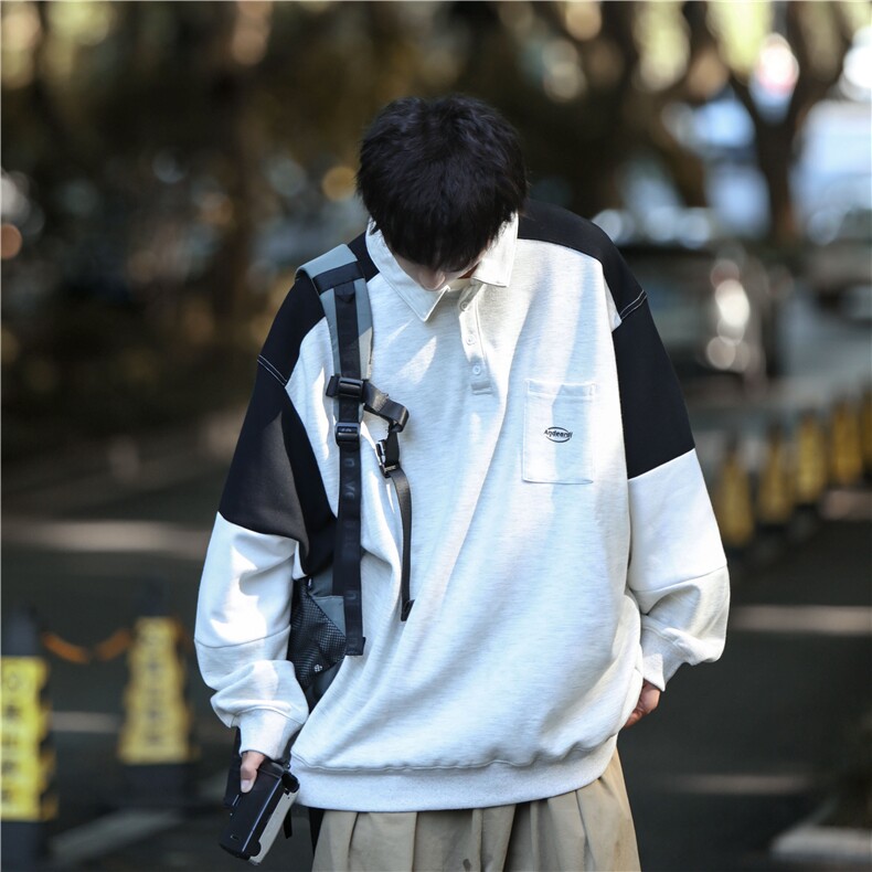 2023秋款撞色拼接卫衣W1705P65控88,男装卫衣,星座1018-3