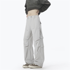无影墙宽松阔腿弯刀直筒长裤大码M-5XL潮牌工装裤CK78054P55控89,男装工装外套,星座227-7