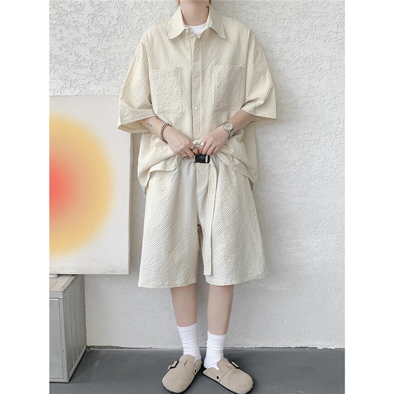 TZ25132-P52特控88大码轻薄短袖工装套装,男装休闲套装,电商D232