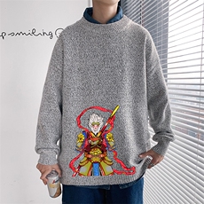 M19203-P45加绒款-P65加厚加绒毛衣男大码毛线衣男针织衫男线衫，男装针织衫/毛衣，电商A040