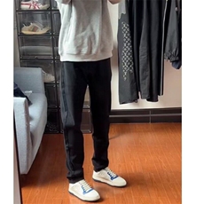 痞帅潮流牛仔裤男潮牌修身小脚早春欧美高端水洗做旧休闲直筒长裤，男装牛仔裤，星座506A