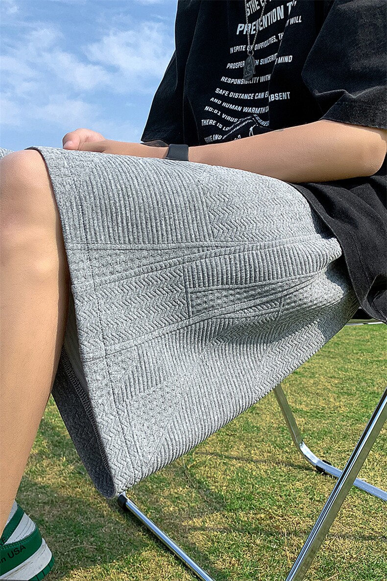 肌理感休闲短裤男夏美式宽松抽绳五分运动裤中裤XZ514-2-1533-P38,男装牛仔裤,星座514-2(原B239)