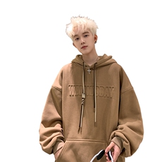 抖音品质加绒潮流立体钢印字母卫衣LMWY03JR-P60LMWY03-P55，男装卫衣，电商B325