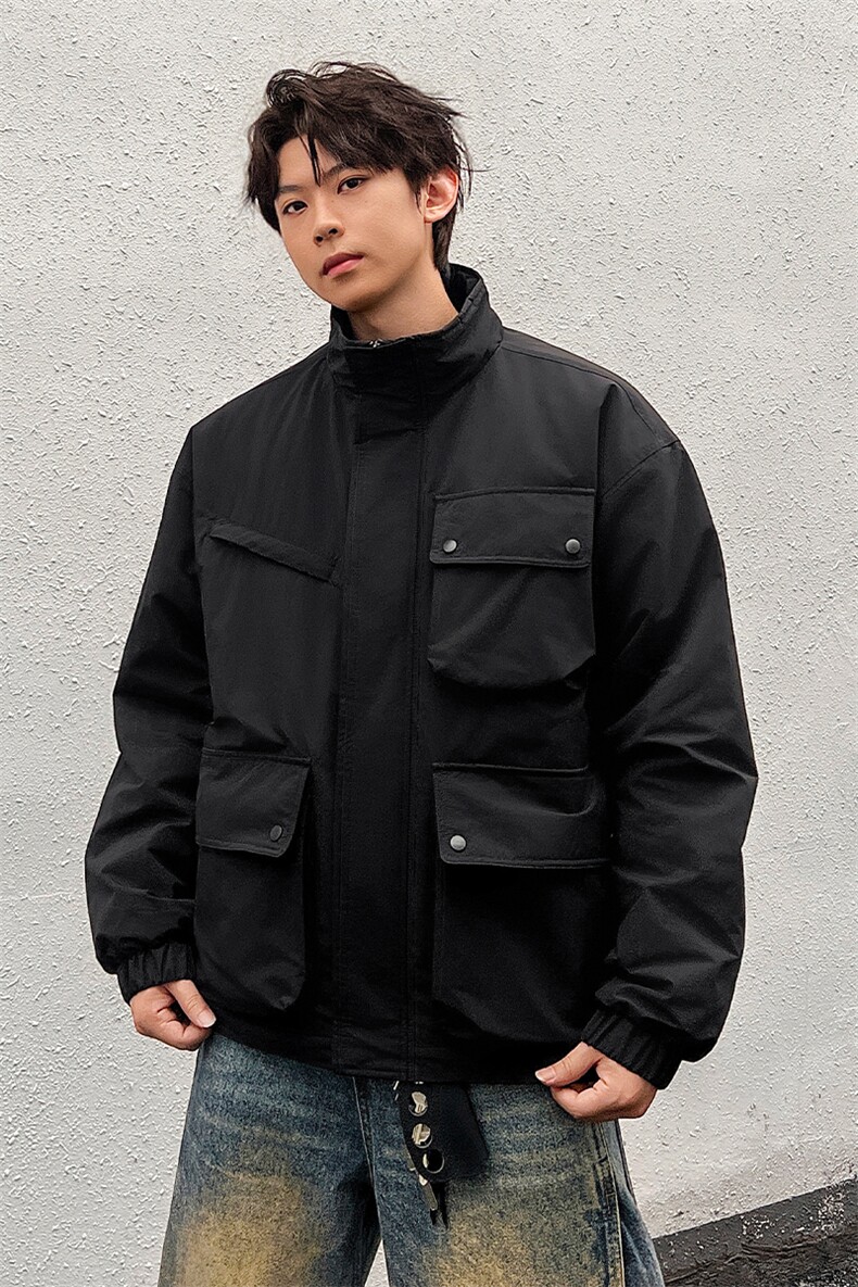 美式新款秋冬多口袋户外机能休闲棉衣外套A436-W990-P95138,男装棉衣,电商A436