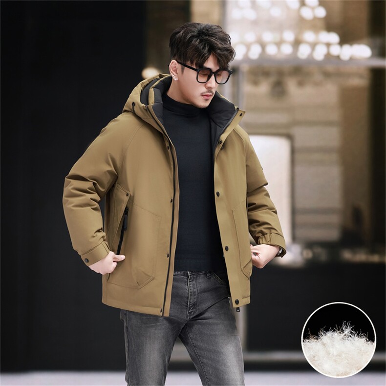 新标90绒中年轻薄羽绒服外套男士秋冬季连帽时尚休闲羽绒服夹克,男装夹克,钱塘723