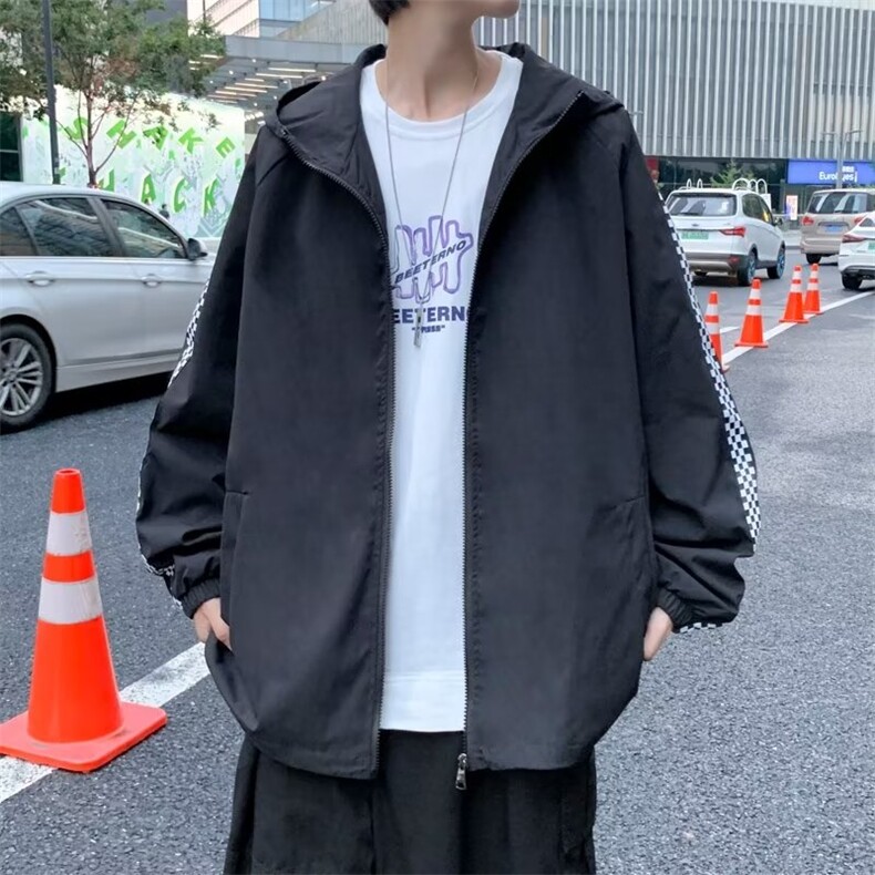 长袖潮流外穿男ins连帽简约青春流行慵懒潮夹克GW15P38,男装夹克,星座1116-2