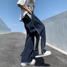 原宿男宽松型慵懒休闲裤长裤纯色青春流行潮夏季中腰时尚潮牌，男装休闲裤，星座716-3