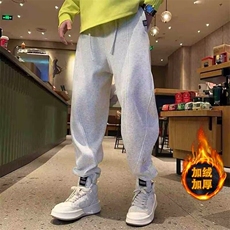 ins慵懒秋冬新款潮牌加绒休闲男士卫裤简约新款潮流流行时尚百搭，男装休闲裤，星座506A