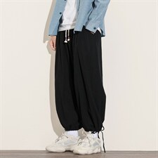 2023春季新白墙模特休闲大码男宽松九分棉麻亚麻休闲裤K2076-P35图片