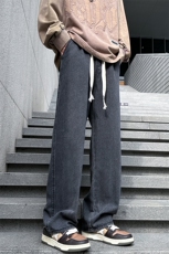 8XL-M牛仔裤男士直筒宽松特大码胖子阔腿裤男款长裤NZ110-P45控58，男装牛仔裤，电商D206-1