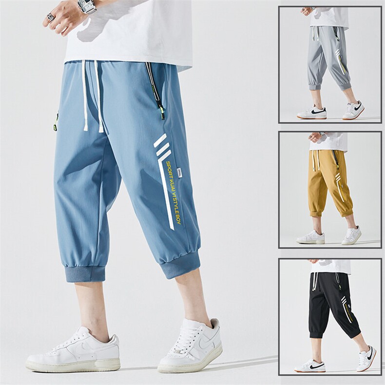 2025夏季新款男士七分裤时尚休闲马裤潮流男裤子KZ1071-P28,男装休闲裤,星座217-4