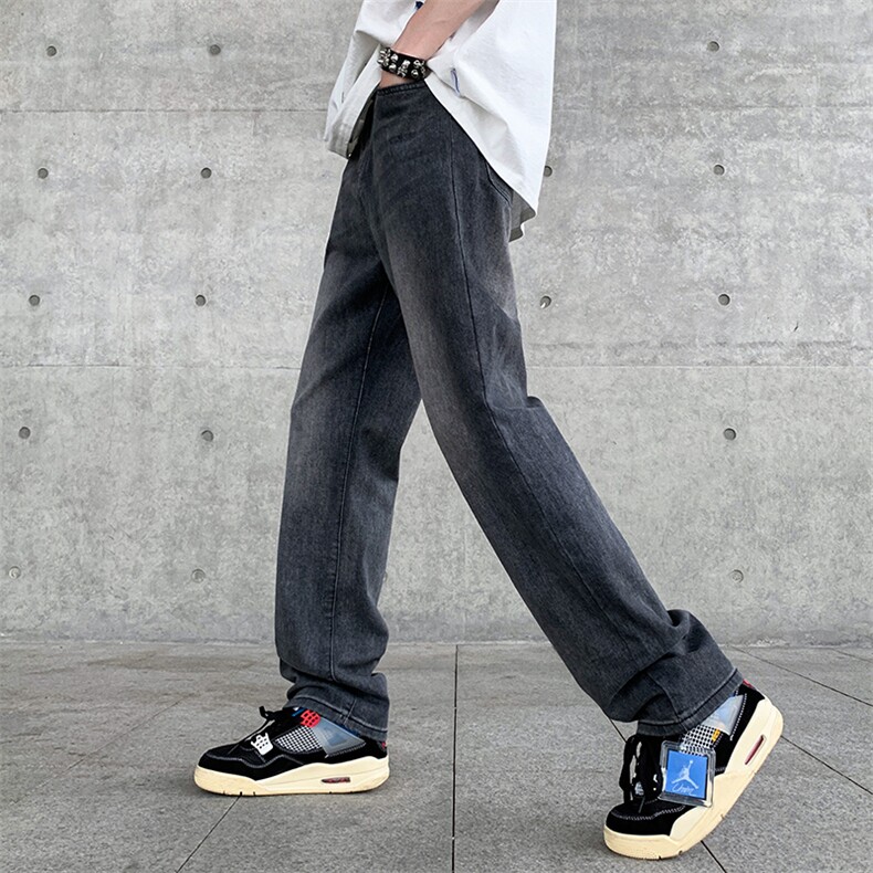 美式高街潮流宽松水洗直筒休闲牛仔裤A161-S2302-P55,男装牛仔裤,电商A161