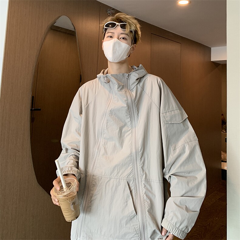 FS2307-P55控78夏季港风情侣防晒服外套薄款防晒衣,男装防晒衣,电商A036A