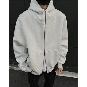 黑墙风 2025春 (现货)重磅460g高品质帽子结构卫衣开衫TTTB10-P85，男装卫衣，星座1315