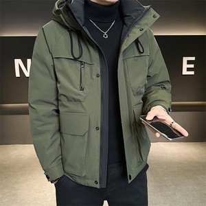 新标90白鸭绒 2025年连帽时尚潮流保暖羽绒服男YR6063-P240图片