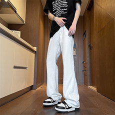春季美式微喇牛仔裤男款vibe风高街直筒裤休闲裤子潮牌KZ002P55，男装牛仔裤，电商B312