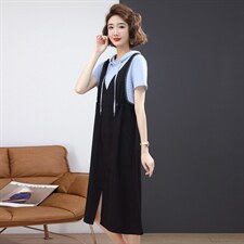 连衣裙韩版中腰时尚显瘦大方通勤2022年夏季，女装连衣裙，丽影随形