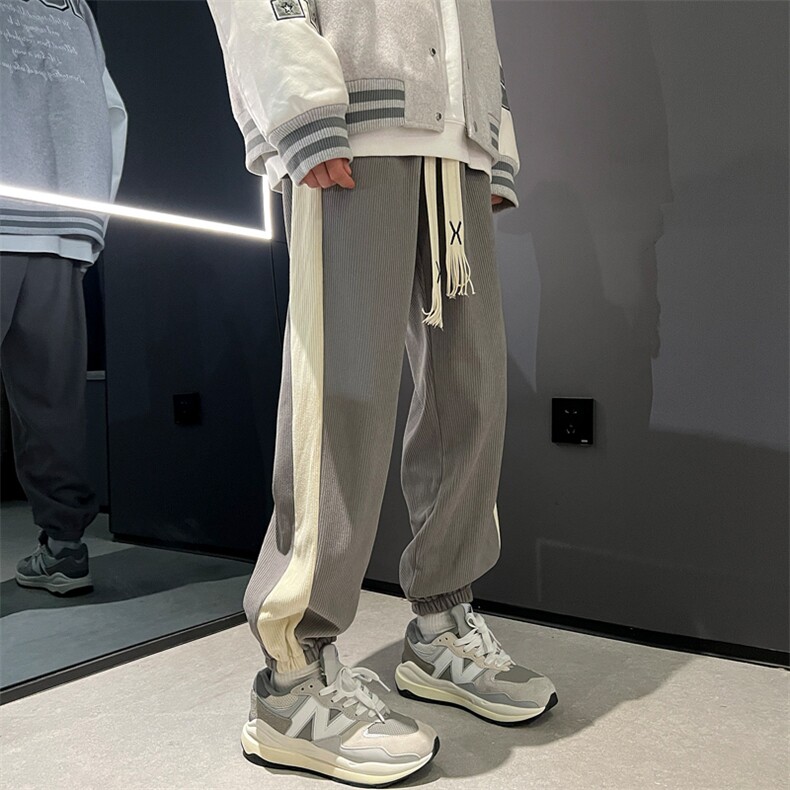 2024冬季重磅棉绒加绒加厚休闲男束脚裤313A-1-NK72-P65控78,男装休闲裤,星座808A-1