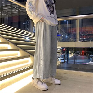高街运动排扣裤子男直筒宽松九分裤潮流ins篮球休闲长裤k4030-p35，男装休闲裤，星座1008-2