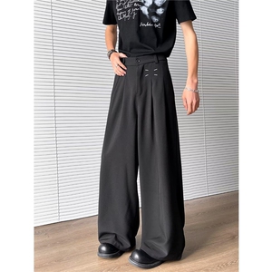 休闲西裤男女韩版潮流帅气百搭垂感2026夏季ins新款长裤K6162-P35图片