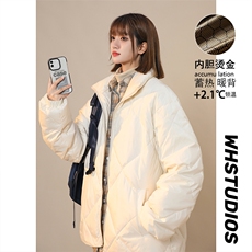 白鸭绒菱格新标90绒品质羽绒服轻薄宽松立领羽绒外套Y875-TP168，男装羽绒服，电商A170