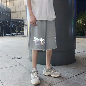 反光裤子男潮牌夏季短裤五分裤ins宽松运动裤韩版潮流帅气DK86-28，男装牛仔裤，星座1008-2