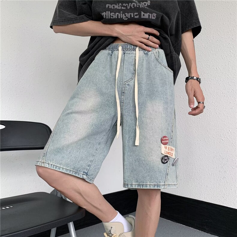 水洗牛仔裤男设计感小众拉链裤D3115P40,男装牛仔裤,星座1116-2