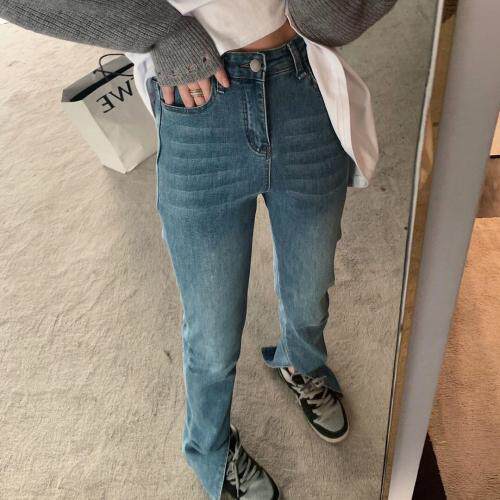 79157开叉牛仔裤，女装牛仔裤，XTZ style